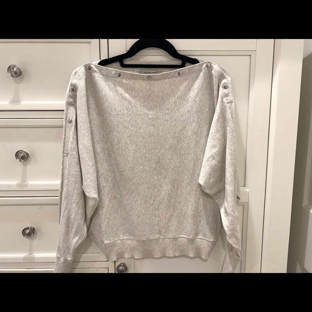 All Saints Elle Jumper in ivory, size xs